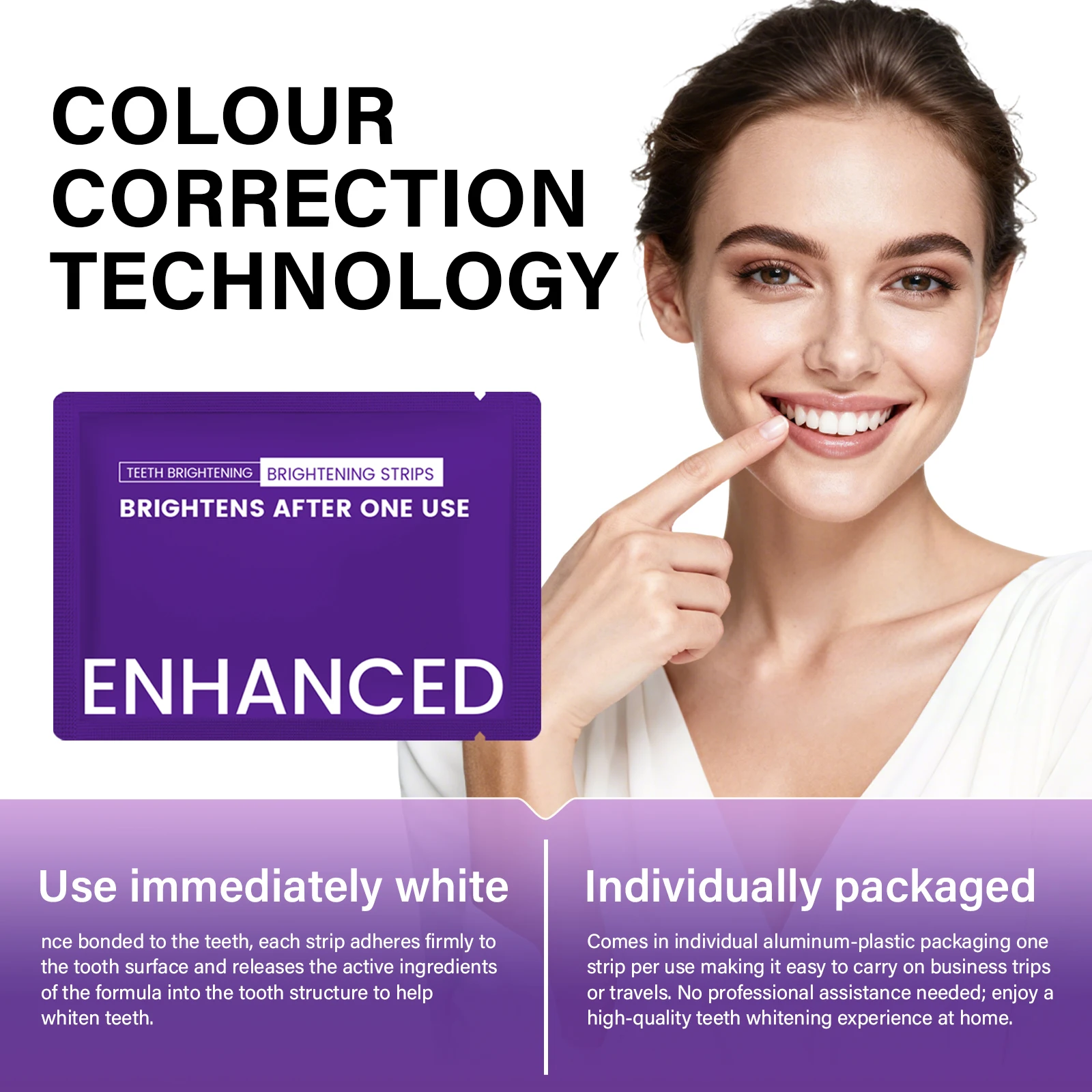 Teeth Whitening Home Kit - 5 Stück Zahnaufhellungsstreifen für empfindliche Zähne,