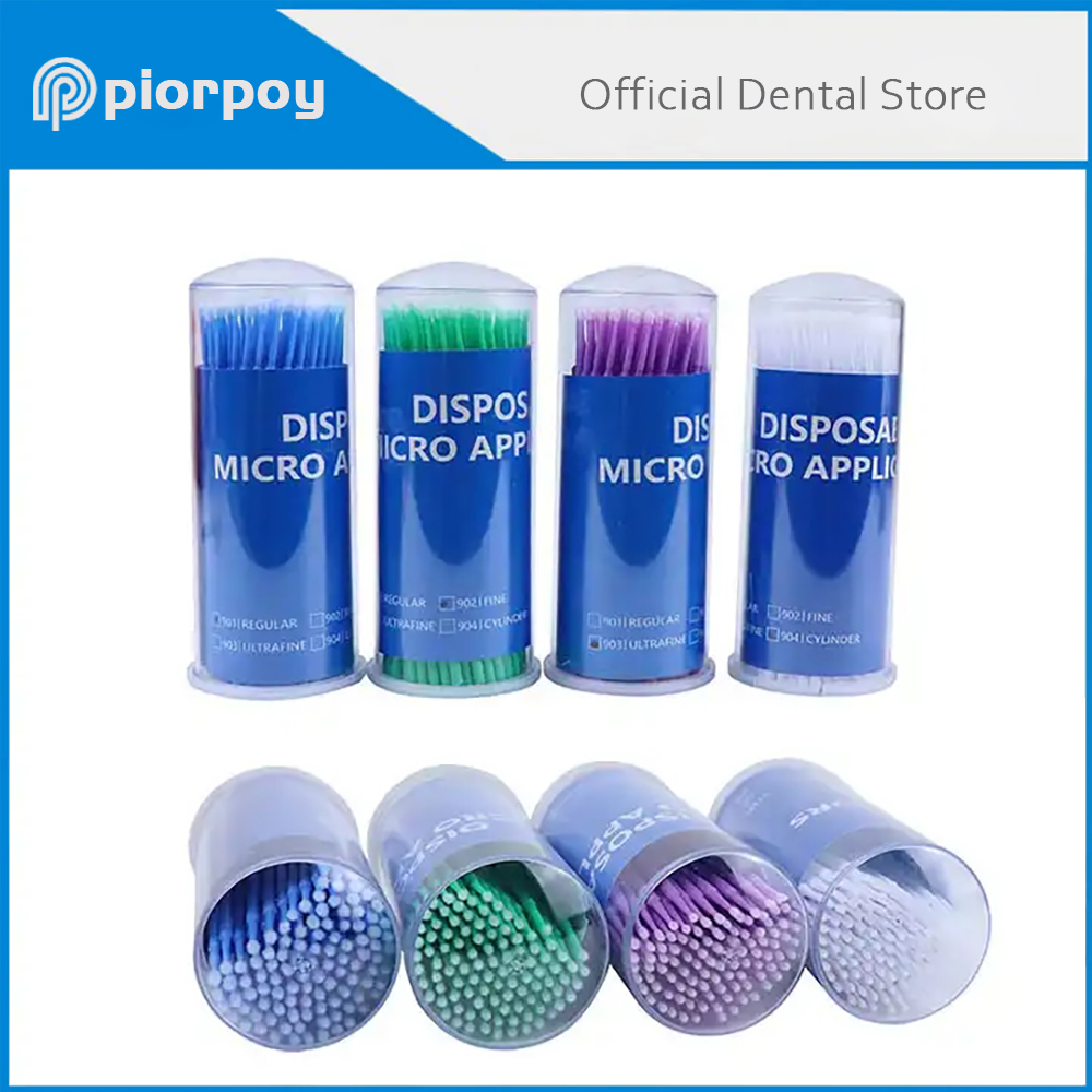 Teeth Whitening Brush - PIORPOY100Pcs/Flasche Dental Einweg Micro Pinsel Applikatoren