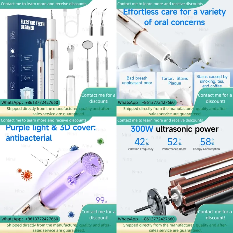 Teeth Whitening Home Kit - Tragbares elektrisches Zahnsteinentfernungsgerät für den Hausgebrauch,