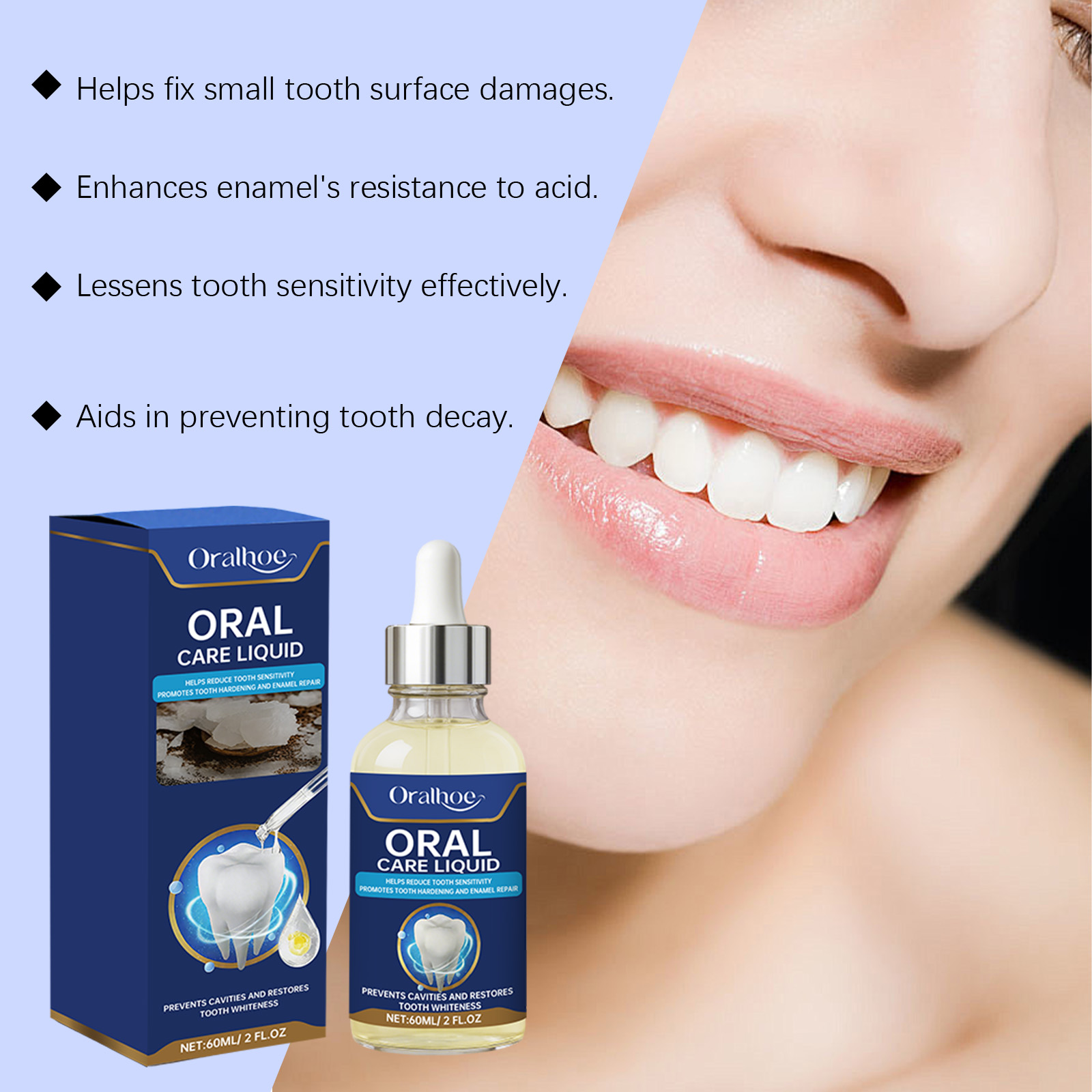 Enamel Repair Serum - Zahnaufhellungsessenz, entfernt Zahnsteinflecken, reduziert Zahnbelag, schützt