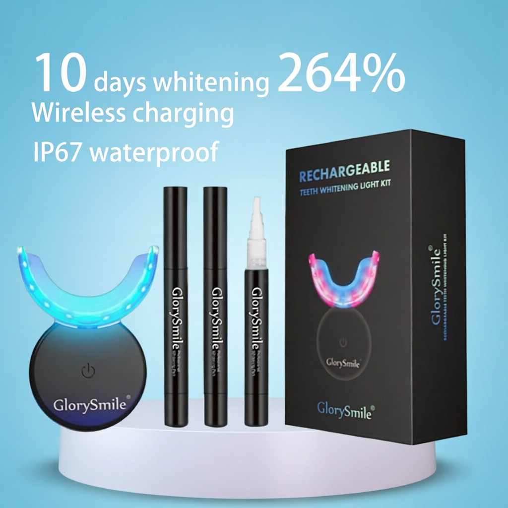 Whitening Pen Bleach - Kabelloses Zahnaufhellungs-Set mit IP67 Wasserschutz, Carbamidperoxid-Gel,