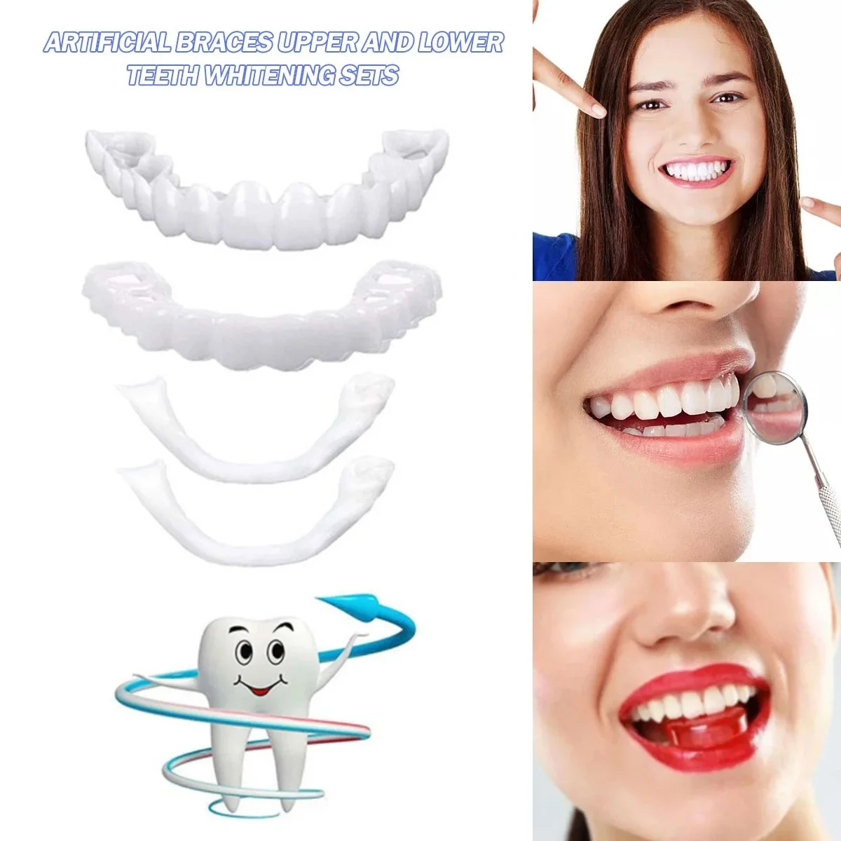 Teeth Whitening Procedure - Zahn-Veneers Zahnaufhellung Zahnprothesen Zahnspangen Temporäre Zahnabdeckung