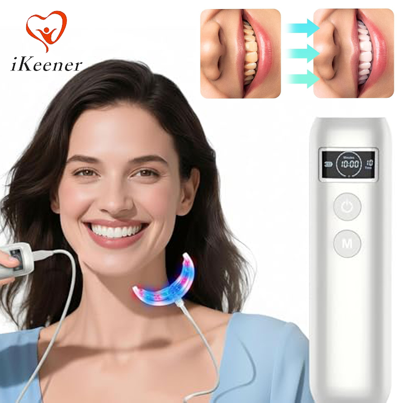 Teeth Whitening Home Kit - Zahnaufhellungs-Beschleuniger mit 16 LED Rot-Blau-Verstärkerlicht-Schalen und