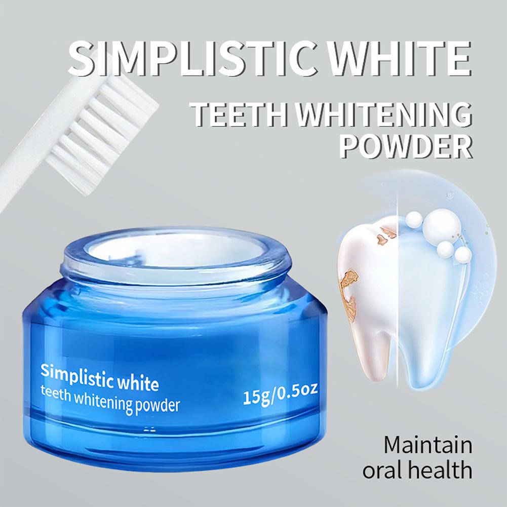 Teeth Whitening Zimba - Einfaches Zahnaufhellungspulver Reduziert Hartnäckige Getränkeflecken und