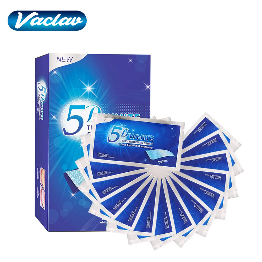 Teeth Whitening Gel Peroxide - 5D Weiße Zahnweißstreifen, Aufhellungsgel, Weißere Streifen