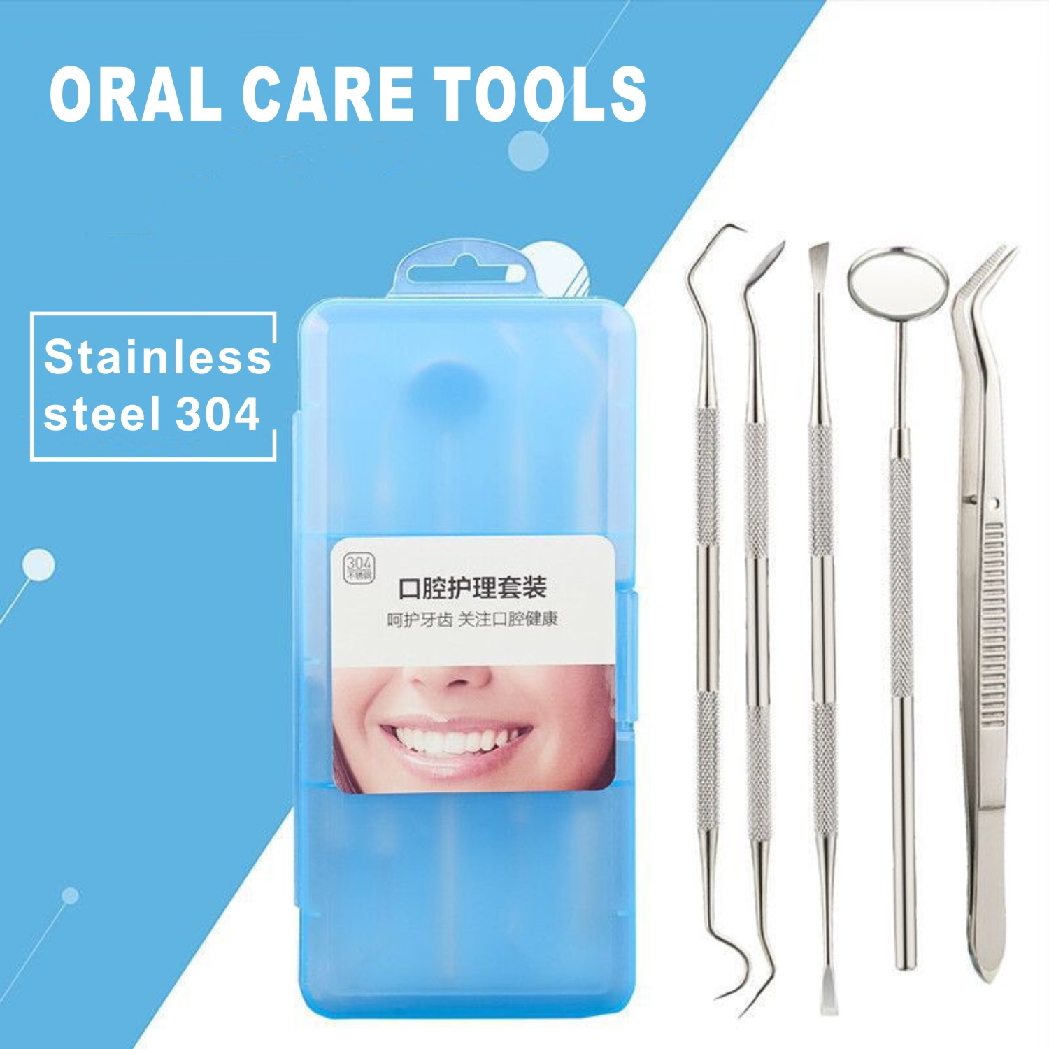 5-in-1 Edelstahl Mundpflege-Se – Teeth Whitening Home Kit Bewertung und Preis
